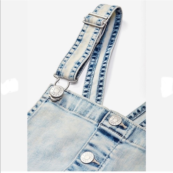 Acid Wash Button Up Skirtall - Picture 4 of 15